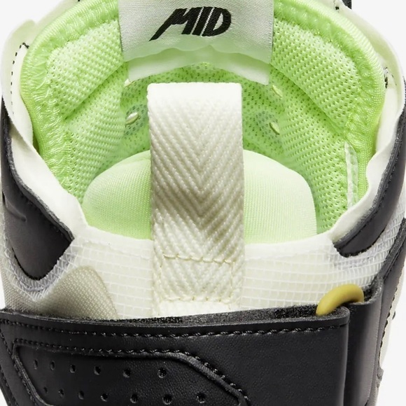 Nike Air Force 1 Mid React Sail Black Ghost Green Men's Size 9.5 - Picture 10 of 11